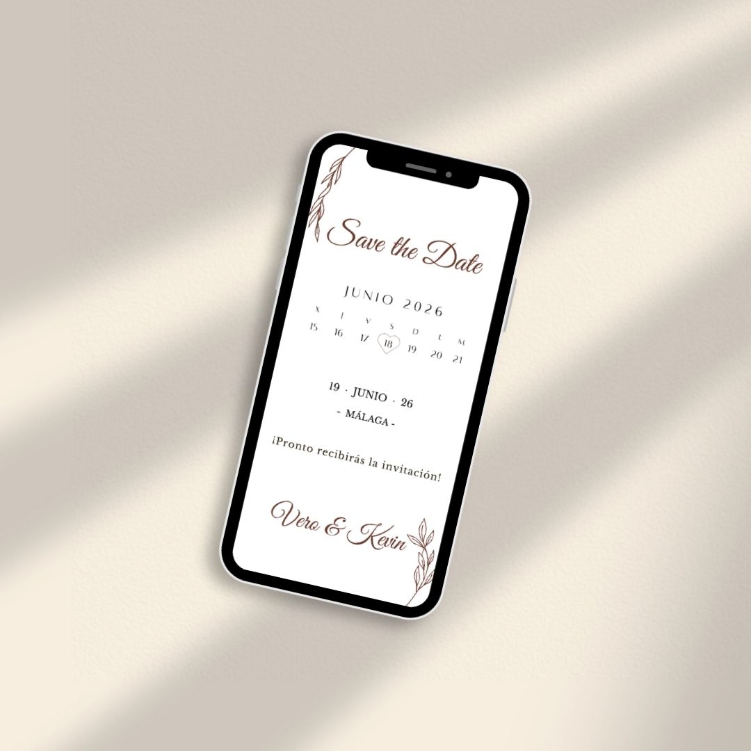 Save the Date digital Sencilla